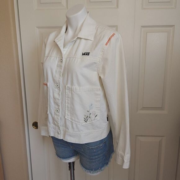 VANS Book It Micro Embroidered Ditsy Floral Jacket sz XS - Picture 8 of 12
